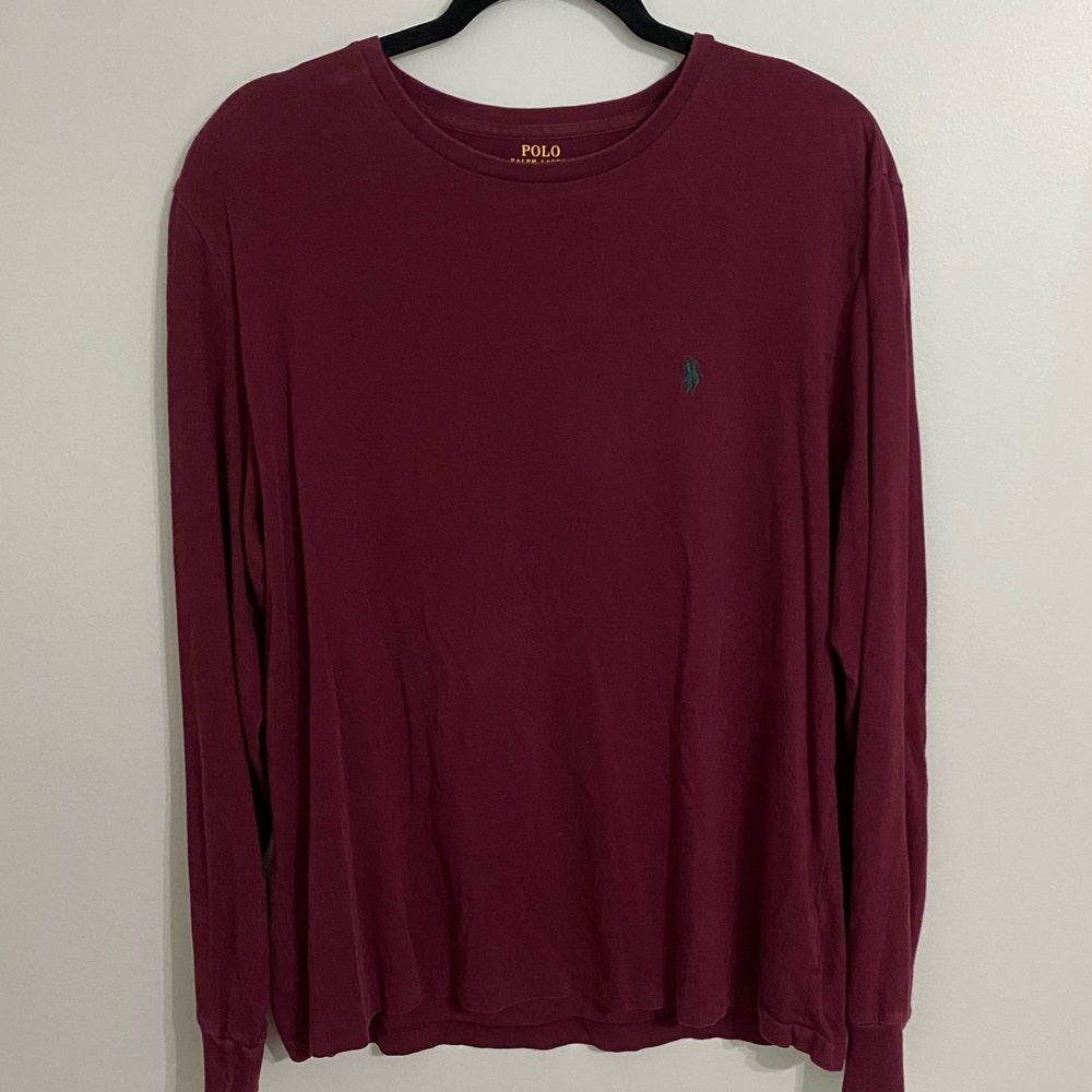 Polo Ralph Lauren wine long sleeve tee L